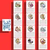 Moon Animals Diamond Art Monthly Flip Tabletop Calendar January 2027 - December 2027 Small Desktop Calendar Planner for Living Room Bedroom Office Desk Gift Giving