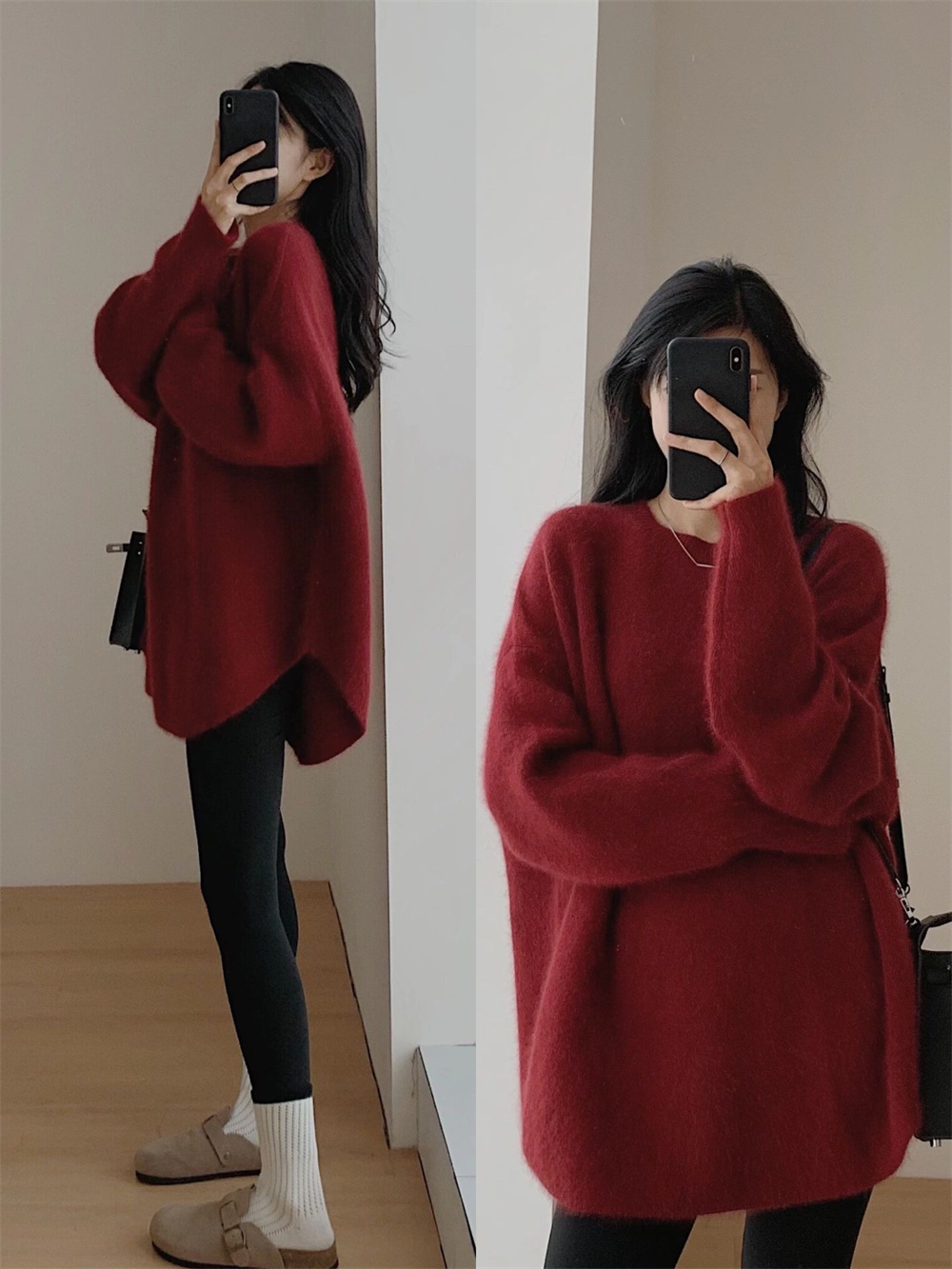 Maniros 2025 Korean Knitting Cashmere Autumn Winter Thicken Warm Long Sleeve Top Pullovers Knitwears Sweater Sweaters Womens Clothing