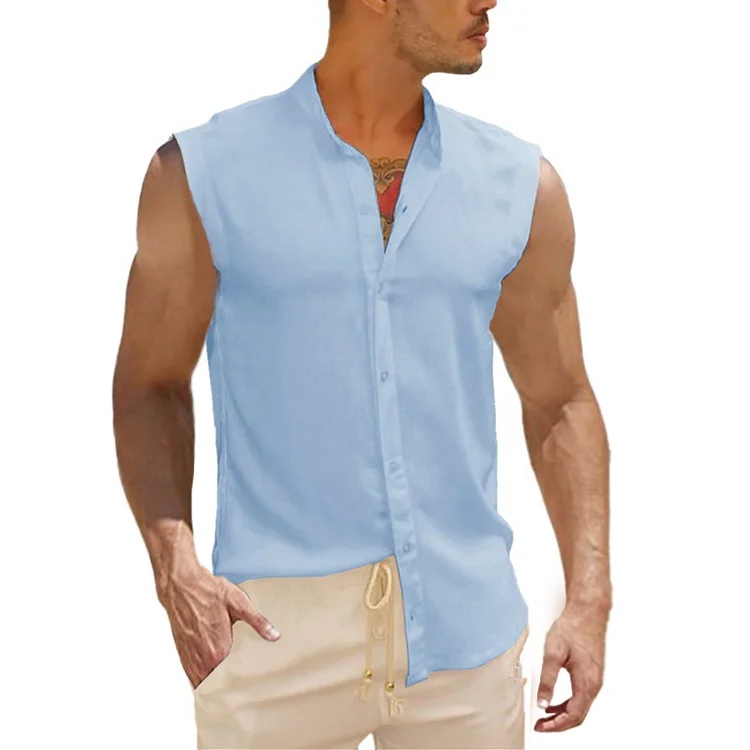 BrosWear Fashion Casual Sleeveless Shirt