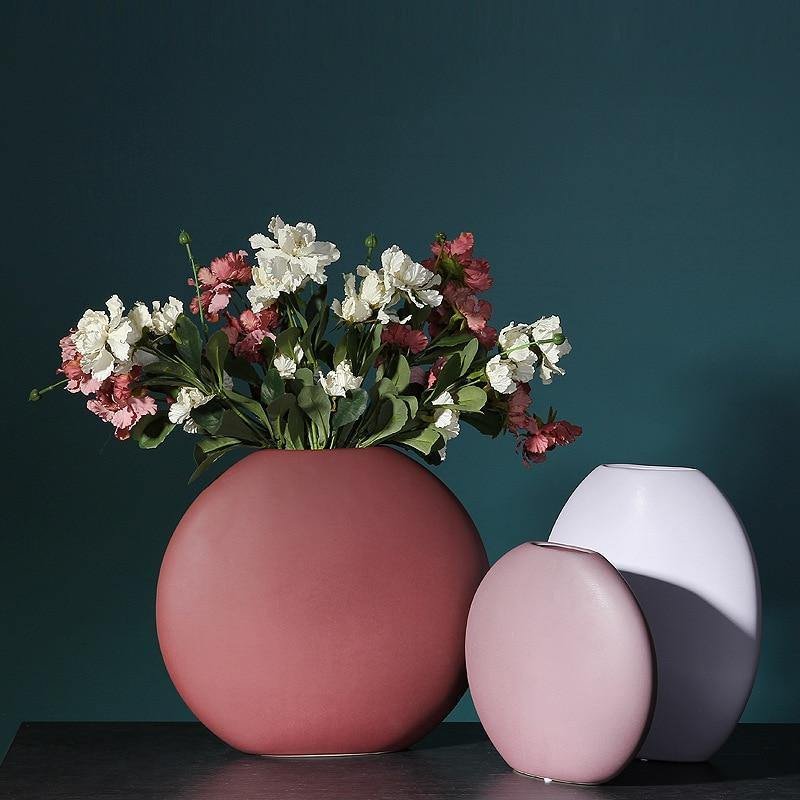 Nordic Flat Round Vases