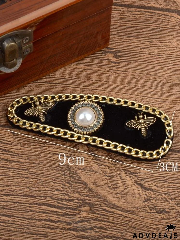 Bee & Chain Decor Hair Clip