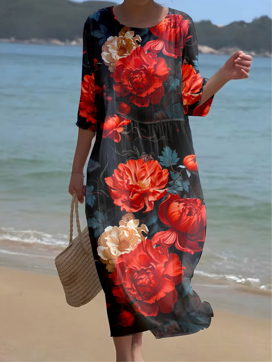 Women's Floral Resort Print Dress