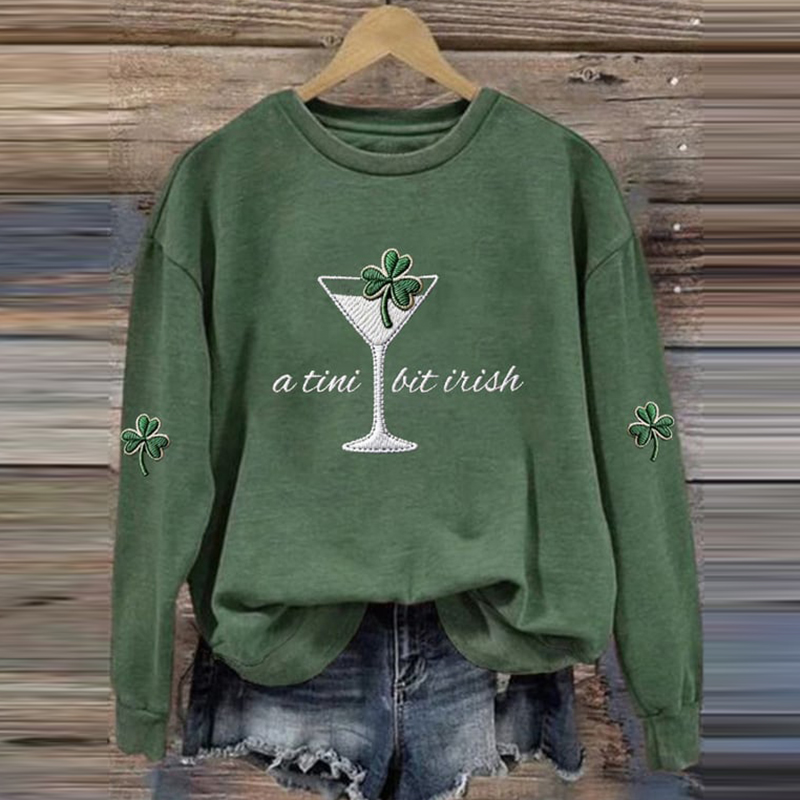 Comstylish Women's A Tini Bit Irish Sweatshirt