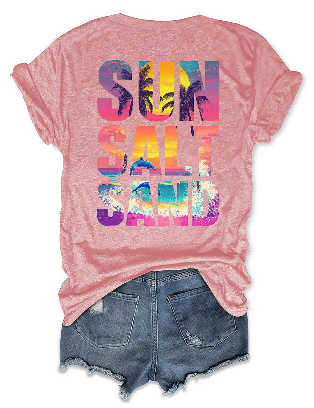Retro Summer Sun Salt Sand T-shirt
