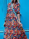 Floral Printed Long Sleeves Maxi Dresses