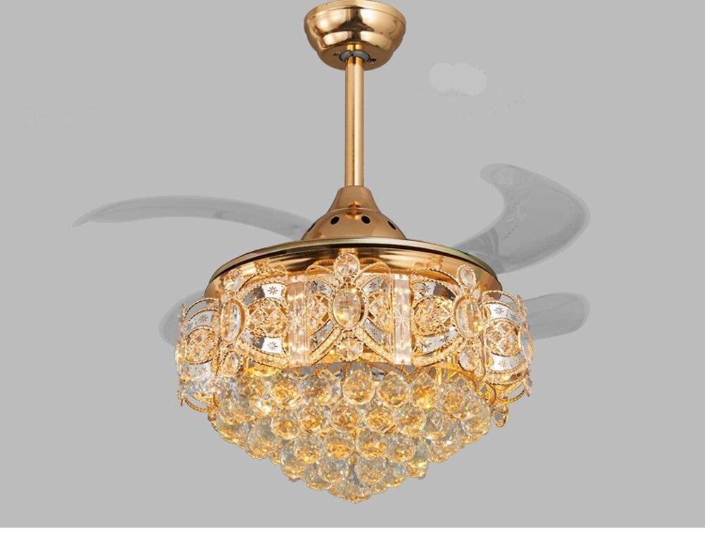 LED Nordic Zinc Alloy Crystal Pendant Fan LED Lamp.LED Light.Pendant Lights.LED Pendant Light.Pendant Lamp For Foyer Bedroom