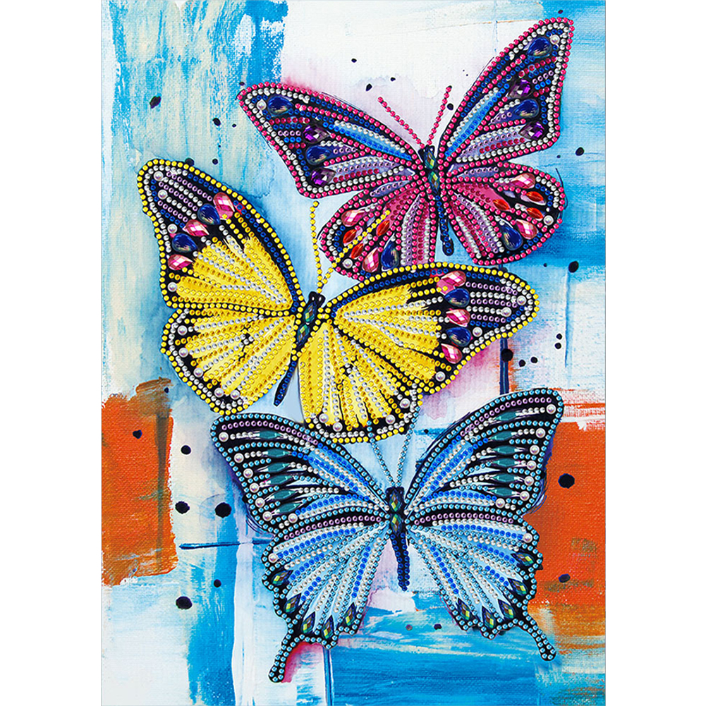 Luminous Butterfly 30*40cm(canvas) beautiful special shaped drill diamond painting