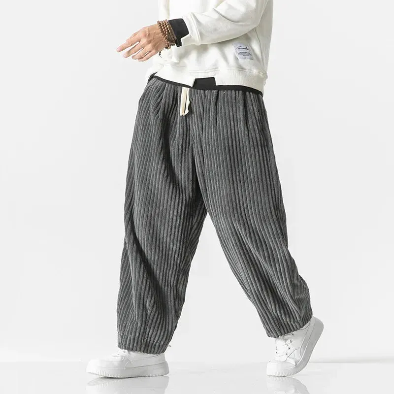 Men's Wide-Wale Corduroy Trousers &ndash; Relaxed Drawstring Comfort &ndash; view 2