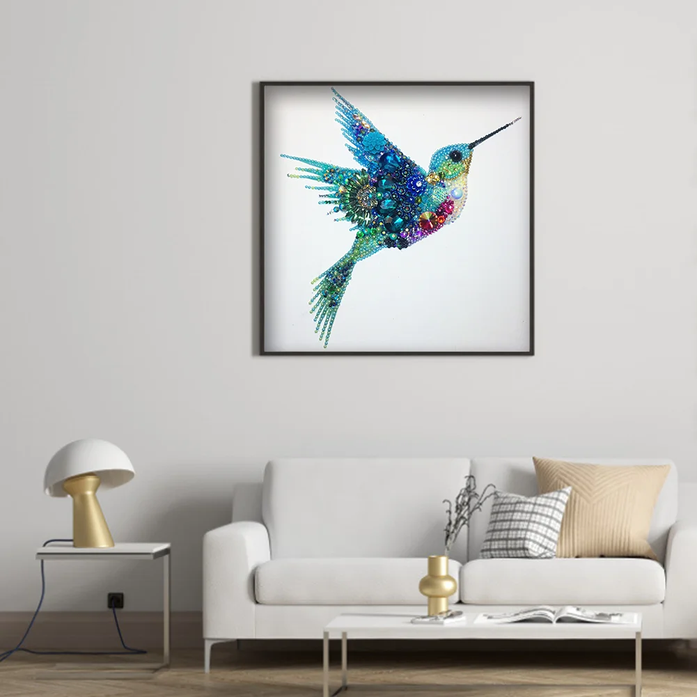 Diamond Painting - Partial Special Shaped Drill - Hummingbird(30*30cm)