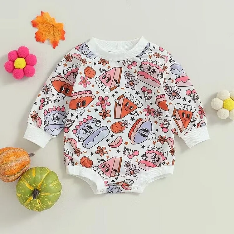 Baby Boy/Girl Halloween Graphics Print Long Sleeve Bodysuit