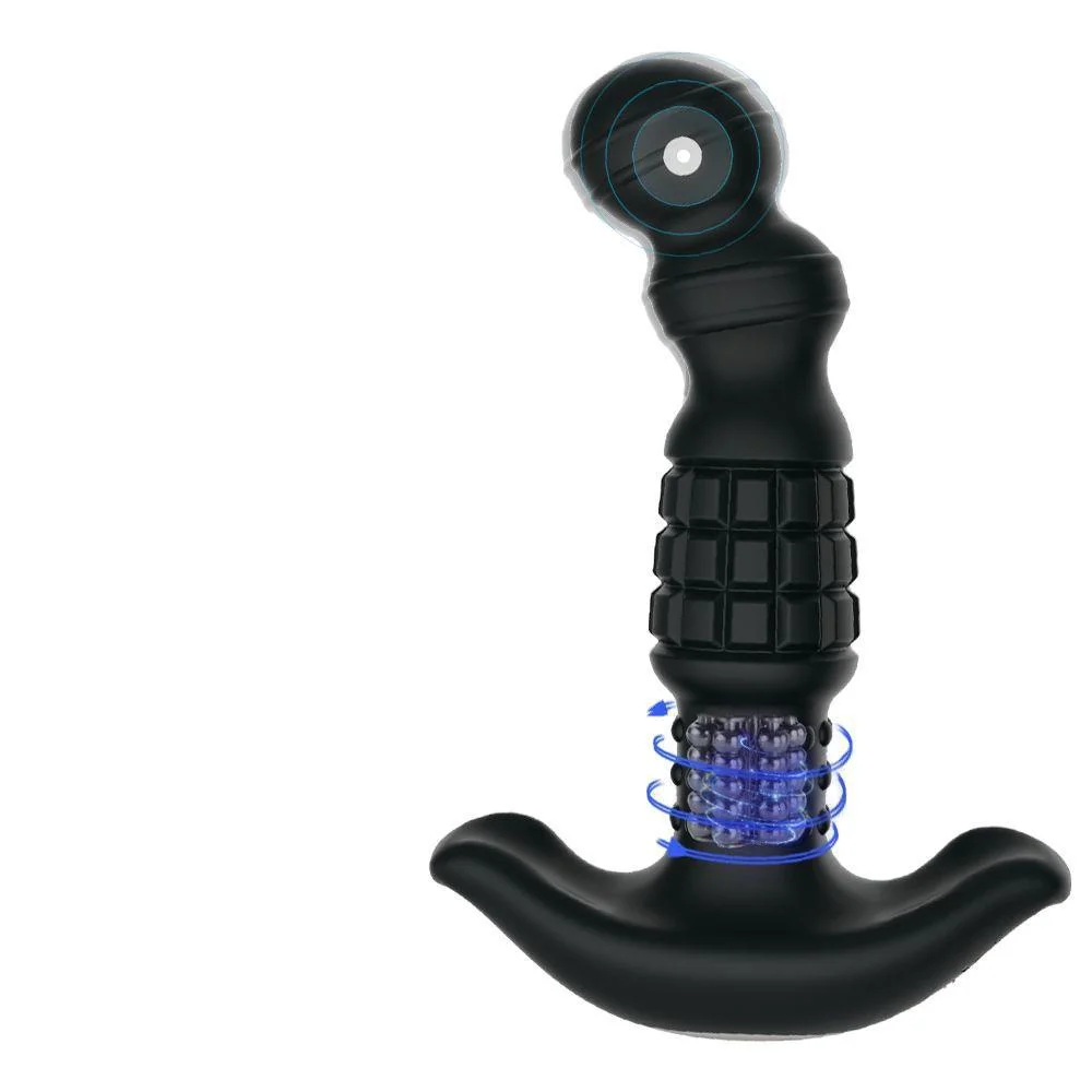 10 Frequency Vibration 3 Mode Rotation Remote Control Grenade Prostate Massager Rosetoy Official