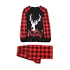 Family Christmas Printed Christmas Antlers Parent-child Pajamas