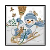 Snowman-14CT Stamped Cross Stitch Kit(26*23cm)