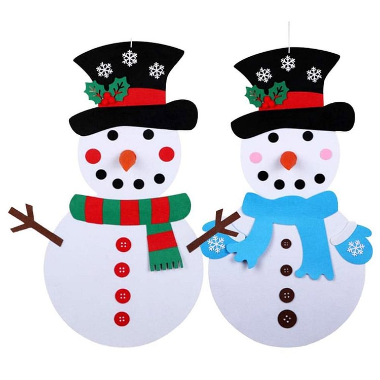DIY Felt Christmas Snowman Pendants Cartoon Festival New Year Toy for Child