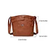 Sac &agrave; bandouli&egrave;re en cuir souple &agrave; pochettes multiples