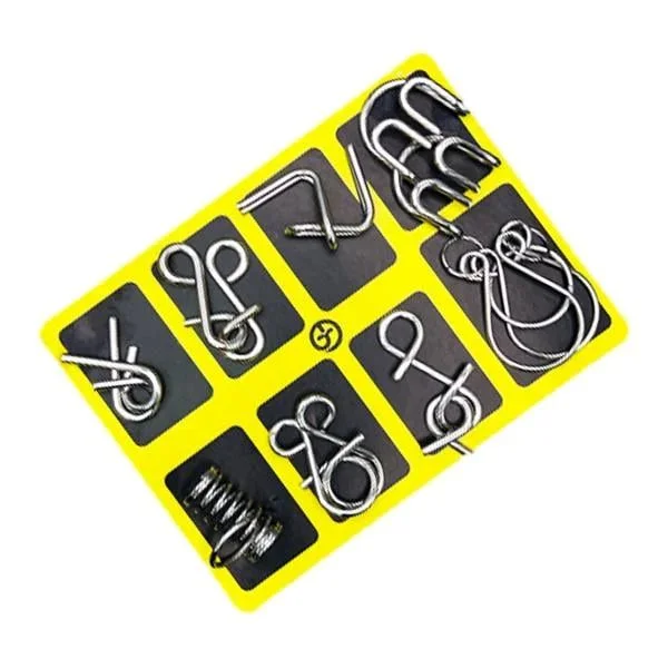 Metal Brain teaser Puzzles Ring Educational Toys slivor