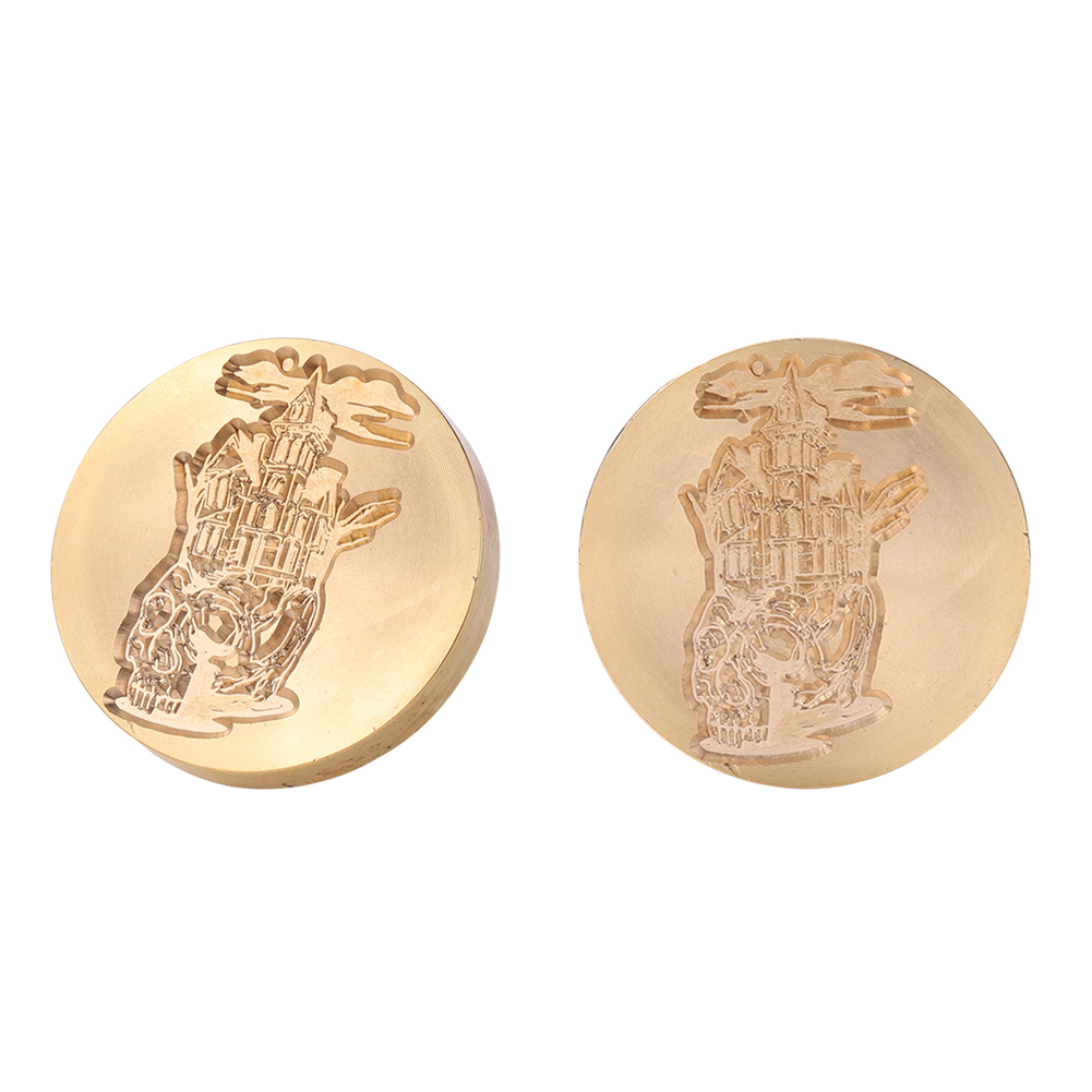 

30mm Skull Round Fire Lacquer Seal Wax Head - Wax Seal Stamp, 501 Original