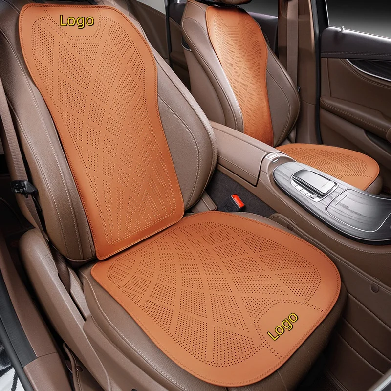 2025 new ultra-thin car seat cushions for all seasons, nappa leather ventilation and breathable seat cushions, high-grade semi-wrapped cushions