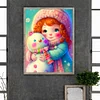 Diamond Painting -DIY Round Drill Snowman and Girl