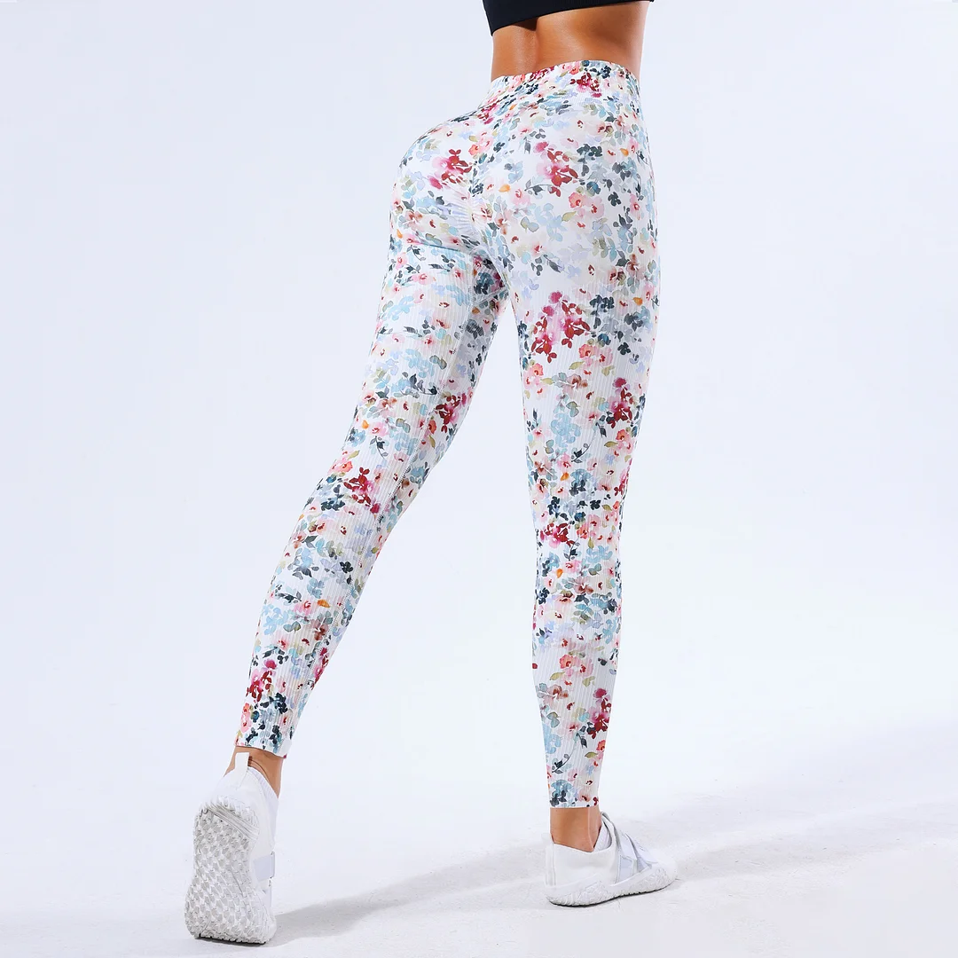 Breathable Yoga Pants High Waist Hip Lifting Sports Yoga Pants Tummy Control Stretch Fitness Sports Pants