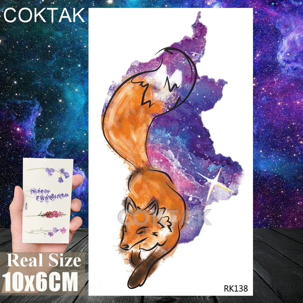 Watercolor Flower Beauty Temporary Tattoos Sticker For Women Body Art Arm Tatoos Waterproof Tattoo Paper Fake Jewelry Tatoos