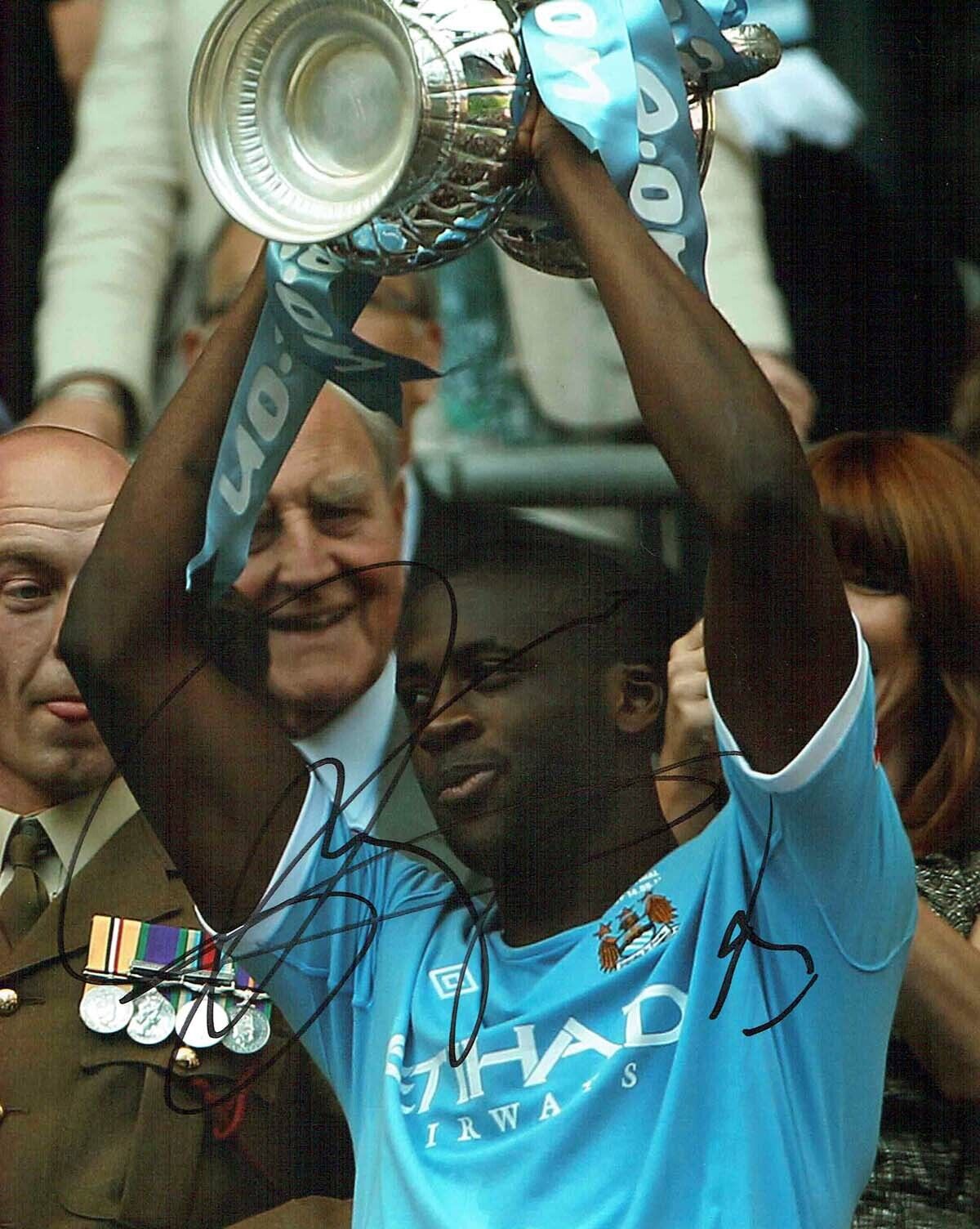 Yaya TOURE Signed Autograph 10x8 Photo Poster painting AFTAL COA Manchester City Legend