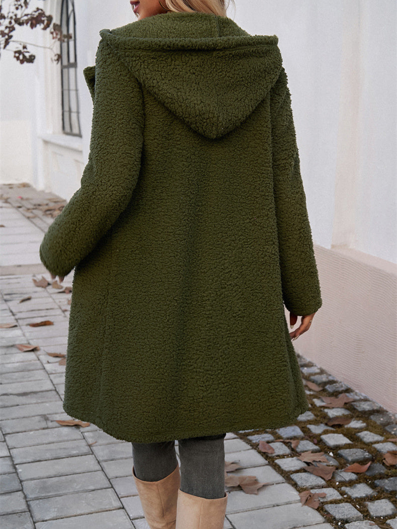 Women's Long Sleeve V-neck Temperament Knit Coats