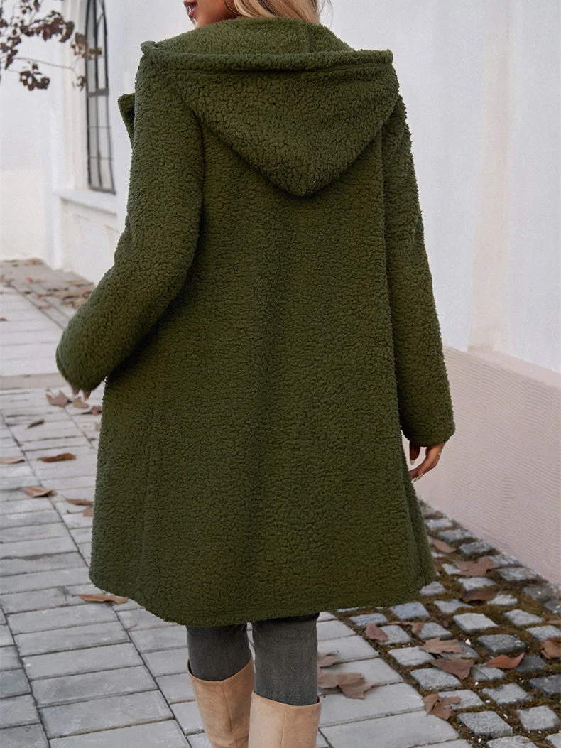 Women's Long Sleeve V-neck Temperament Knit Coats