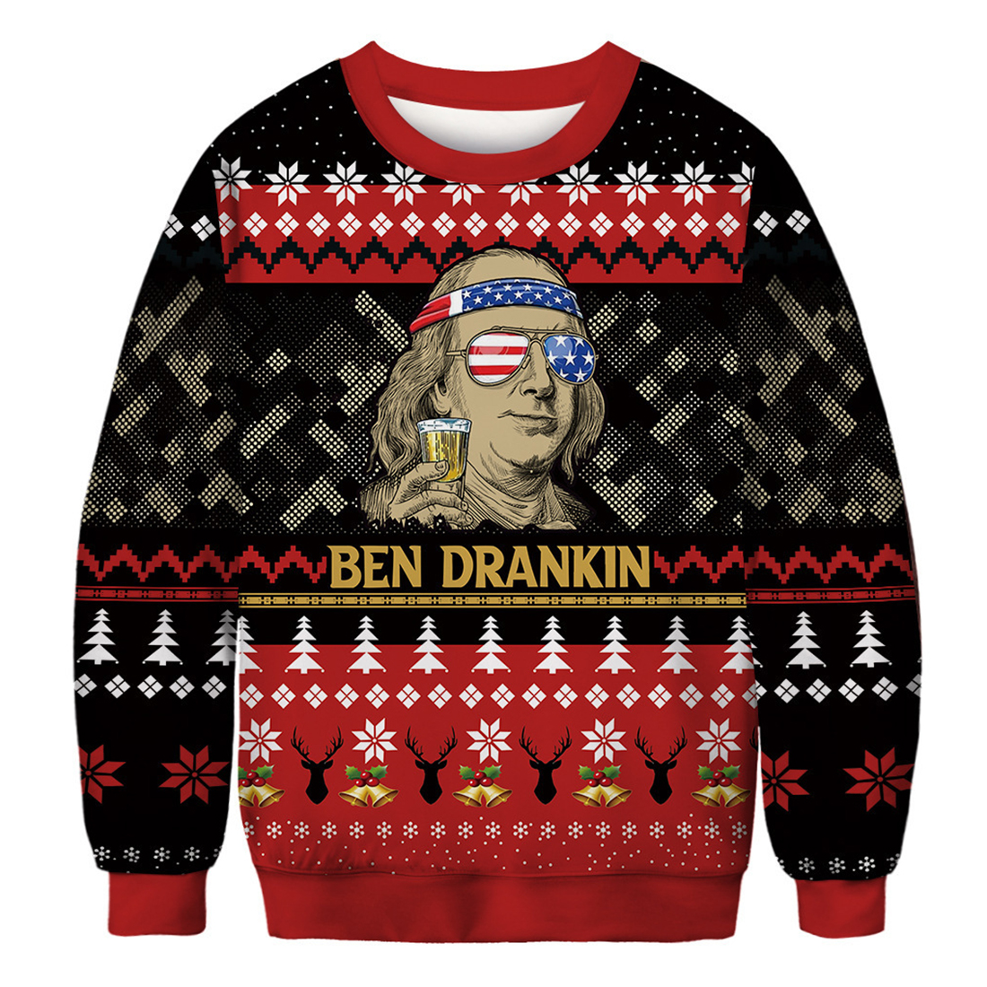 Unisex 3D Fun Spoof Printed Christmas Sweatshirt / DarkAcademias /Darkacademias