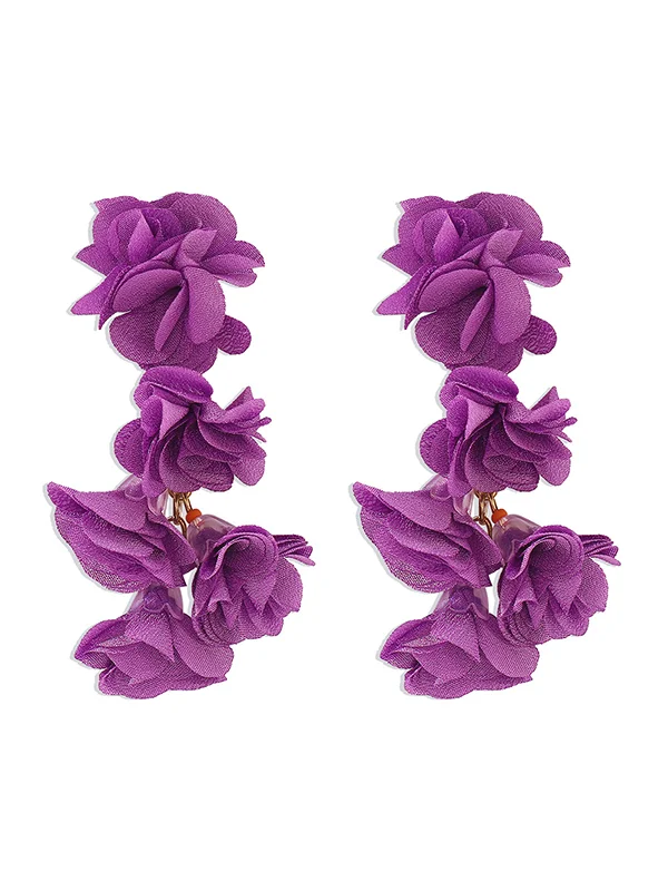 Flower Shape Earrings Accessories Drop Earrings