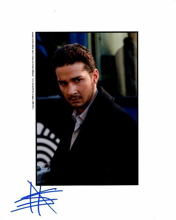 SHIA LABEOUF Signed INDIANA JONES AND THE KINGDOM OF THE SKULL Press Photo Poster painting