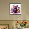 Tasse &agrave; caf&eacute; Halloween-perceuse ronde peinture diamant-40*40cm