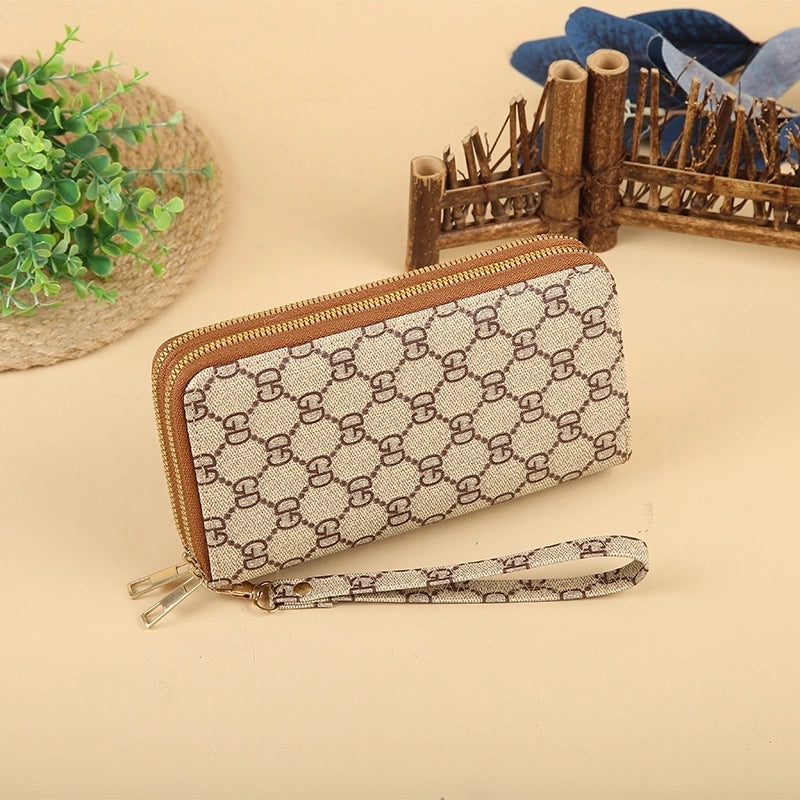 Women’s Solid Color Pu Leather Zipper Wallets