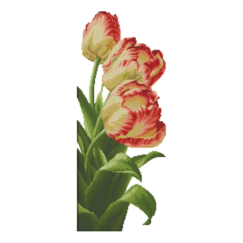 

Tulip - 14CT Stamped Cross Stitch - 26*55cm, 501 Original