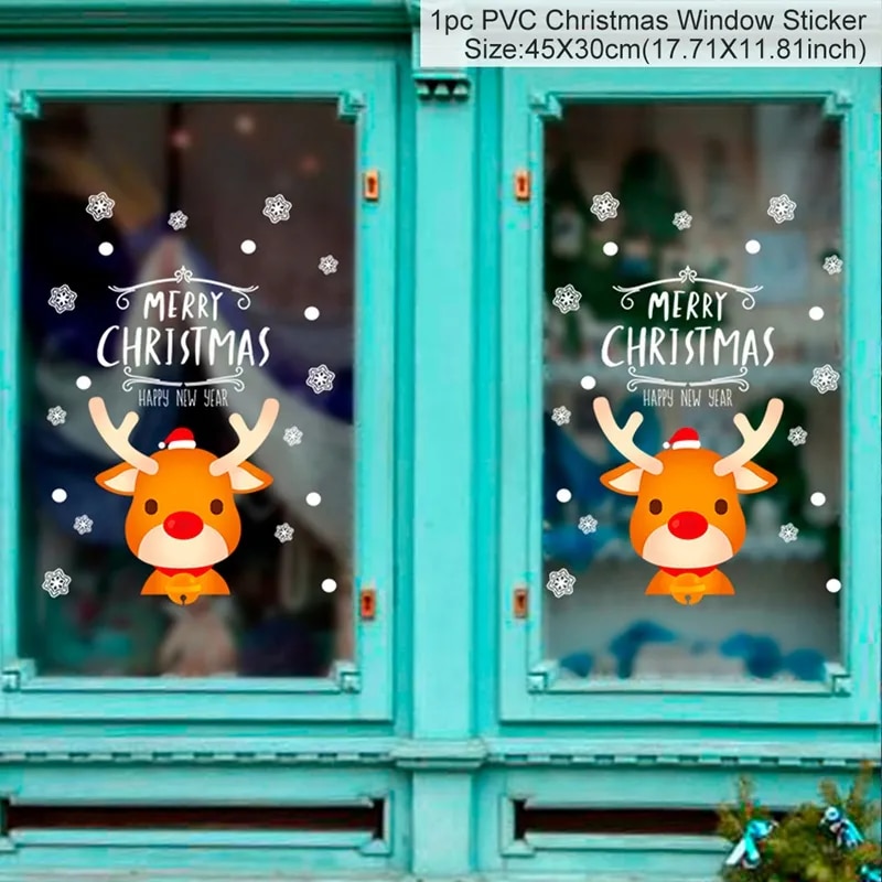 Tegooe Reusable Christmas Window Clings - Waterproof Static Decals for Home Decor