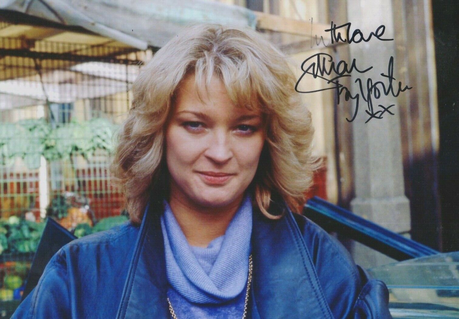 Gillian Taylforth **HAND SIGNED** 8x12 Photo Poster painting ~ Eastenders (Kathy Beale)