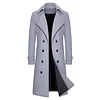💥 2025 Hot Sale! Men's Autumn/Winter Trench Coat, Wool Overcoat, Double-Breasted, Mid-Length Wool Coat