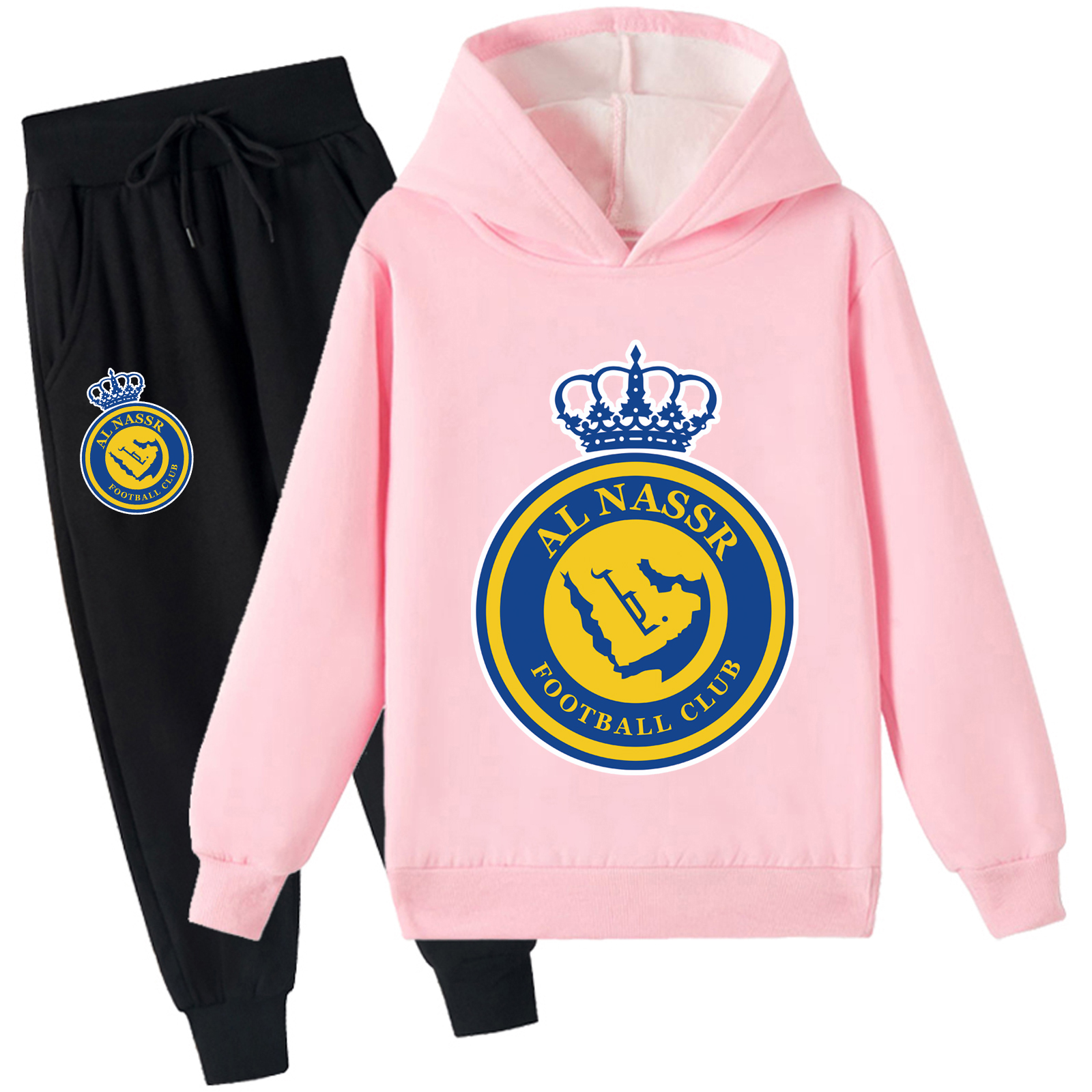 Mayoulove Cristiano Ronaldo Fleece Hoodie Set for Kids - Trendy Sportswear for Boys  Girls, Perfect for Active Play-Mayoulove