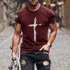 Mens Christian Cross T-shirt by Inlyline