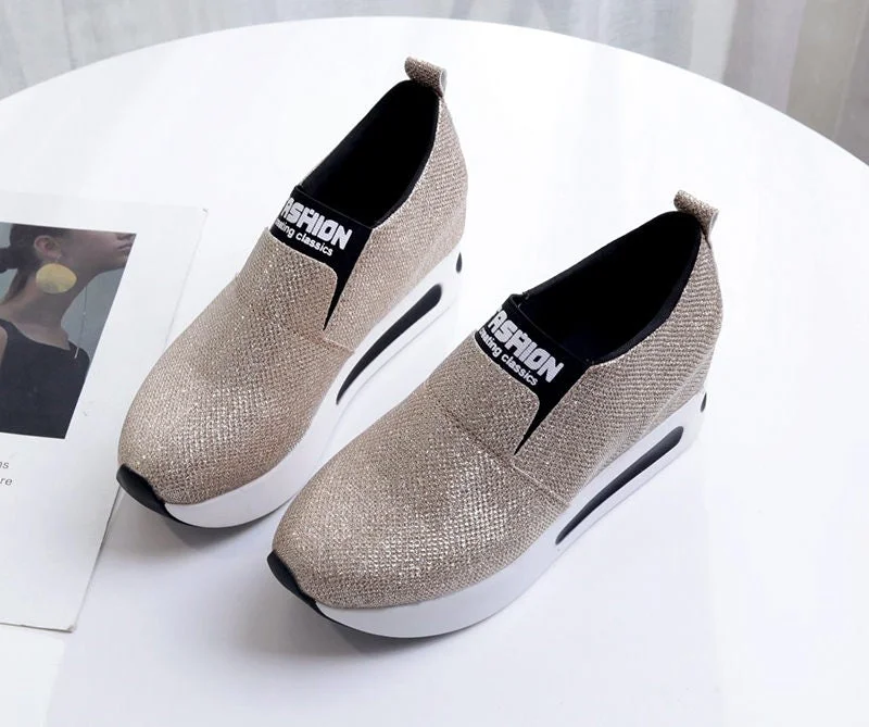 Lourdasprec platform shoes Flat Shoes women Slip On Casual Platform Shoes women winter women's casual shoes leather shoes slip on sneakers L06