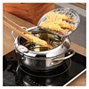 LAST DAY 49% OFF -Stainless Steel Frying Pot with Thermometer and Oil Drip Drainer Rack