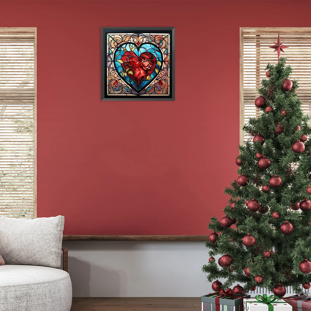 DIY Paint By Number 40*40cm - Red Love Heart