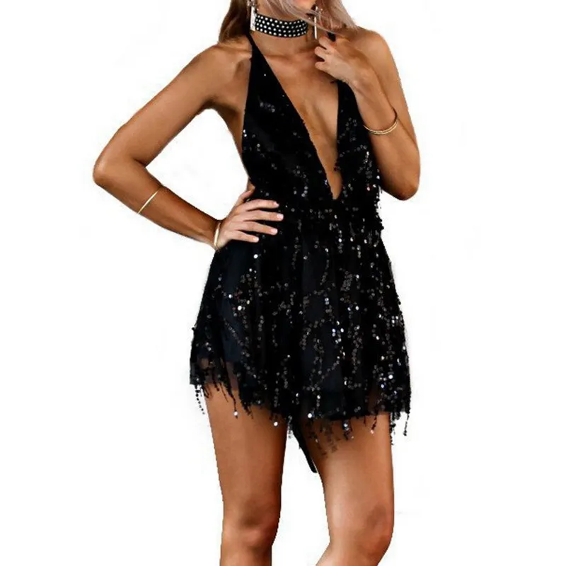 Uveng Uveng New Sexy Deliang Liang V-Neck Evening Dress Suspension Dress