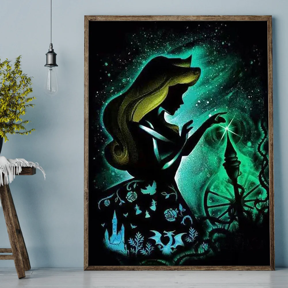 11CT Full Stamped Cross Stitch - Silhouette Series(Canvas|40*50cm)