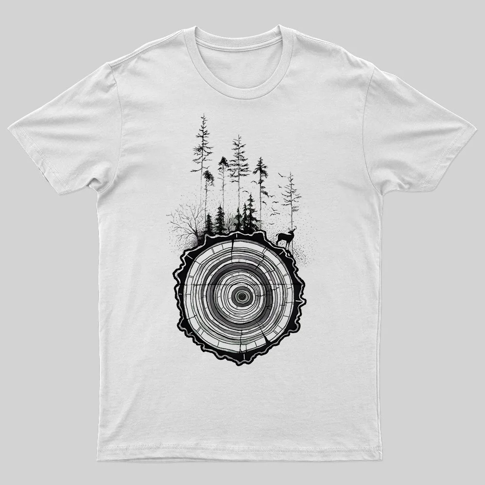 Forest Wood Printed Men's T-shirt
