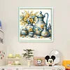 Blue And Yellow Porcelain-11CT Stamped Cross Stitch 40*40cm/15.75*15.75in