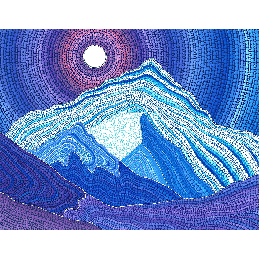 

Blue Snow Mountain - Crystal Special Shaped Diamond Painting - 40*30CM, 501 Original