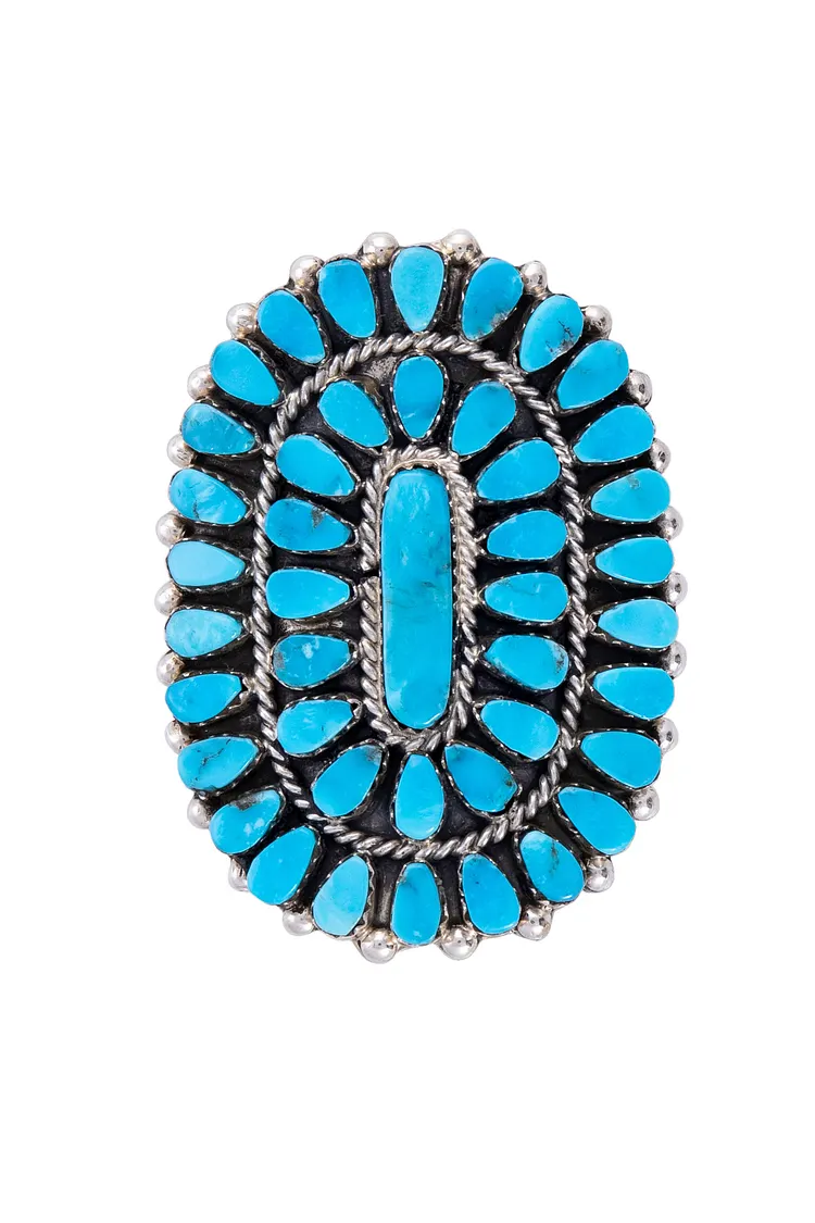 Ring, Turquoise, Cluster, Hallmark, 647