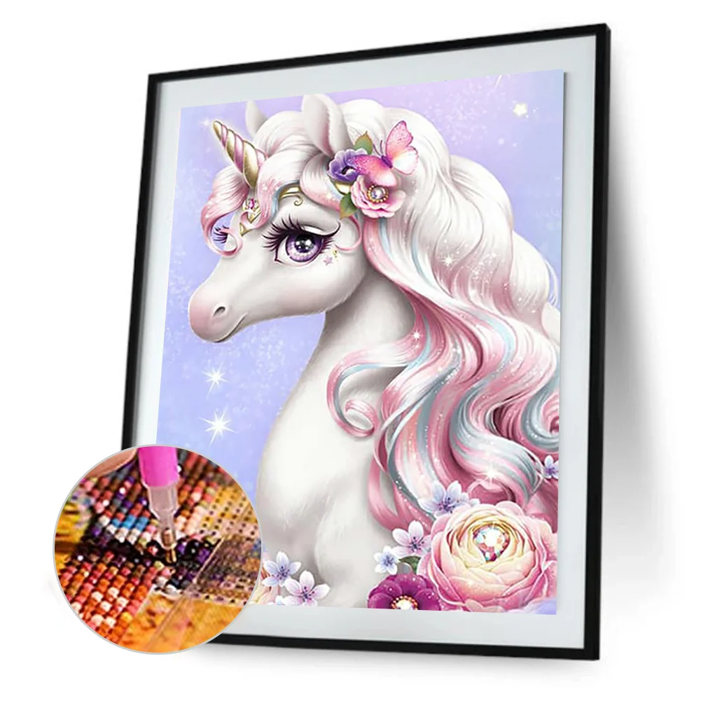 Diamond Painting - Full Round Drill - Unicorn(30*40cm)