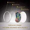 DIY Pearl Painting Art Kit,Round Dust-proof Outer Frame with Tassel Hanging Kit